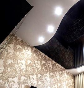 Двухуровневые натяжные потолки без гипсокартона - вариант 2