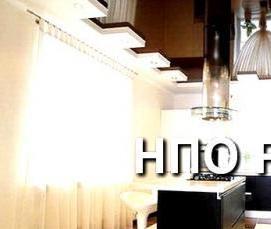 Двухуровневые натяжные потолки черно белые - модель 4