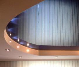 Двухуровневые натяжные потолки - тип 1