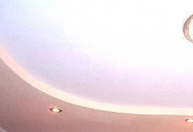 Двухуровневый натяжной потолок из гипсокартона - вариант 3