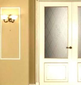 Двустворчатые входные двери со стеклом - тип 4