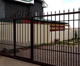 электрические ворота для забора - модель 1