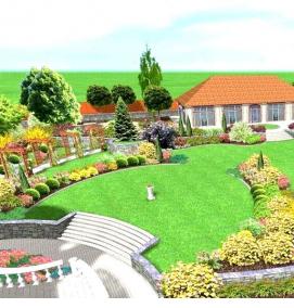 Европейский ландшафтный дизайн - вариант 1