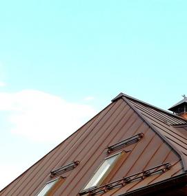 фальцевая кровля из оцинкованной стали - вариант 4