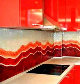 фартук для красной кухни - тип 2