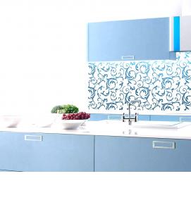 фартук для кухни бирюзового цвета - вариант 4