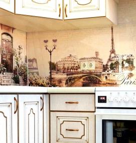 фартук для кухни: цветы - модель 4