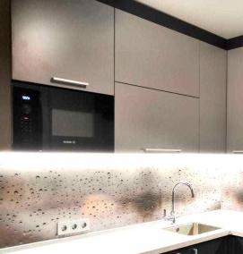 фартук для кухни из нержавеющей стали - вариант 1