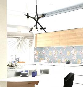 фартук для кухни с фотопечатью - вариант 4