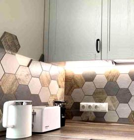 фартук для кухни: соты - вариант 1