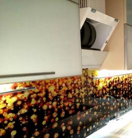 фартук из закаленного стекла на кухню - тип 4