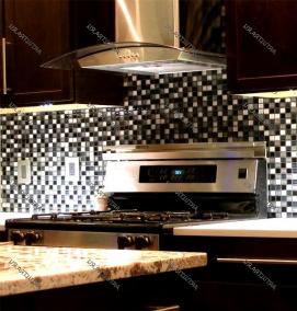 фартук из закаленного стекла на кухню - тип 3