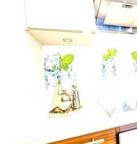 фартук из закаленного стекла на кухню - тип 2