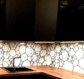 фартуки для кухни из поликарбоната с фотопечатью - модель 2