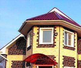 фасадная панель - камень пражский - модель 4