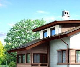 фасадные панели для частного дома - вариант 2