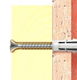 фасадный дюбель с шурупом - модель 2