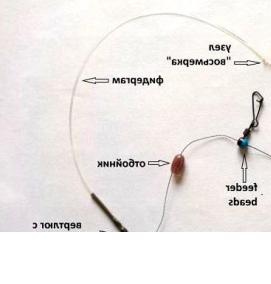 фидерная оснастка на леща с кормушкой - модель 1