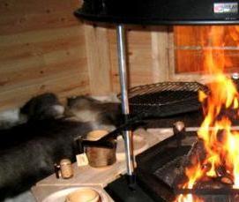 финская беседка с мангалом - модель 1