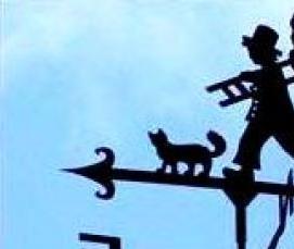 флюгер на конек крыши - вариант 3