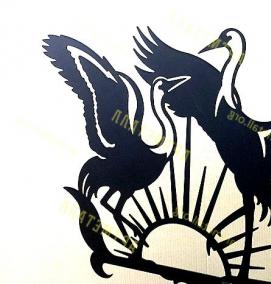 флюгер на крышу аисты - тип 4