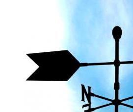 флюгер с силой ветра - модель 3