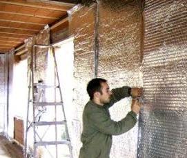 фольгированный утеплитель для стен - вариант 4