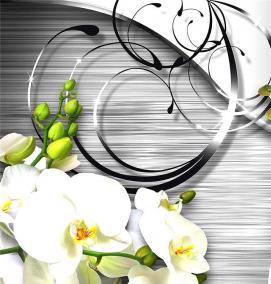 фотообои: 3д орхидеи - модель 4