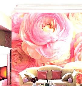 фотообои: 3д пионы - вариант 1