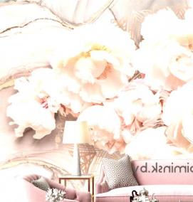 фотообои: 3д пионы - вариант 4