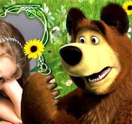 фотообои: маша и медведь в детскую - тип 2