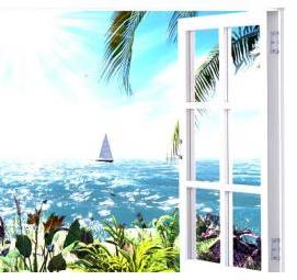 фотообои на стену: вид из окна - вариант 2