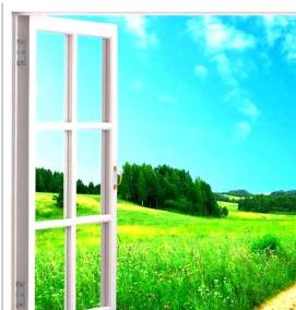 фотообои: окно с пейзажем - тип 3