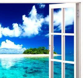 фотообои: окно с видом на море - вариант 4