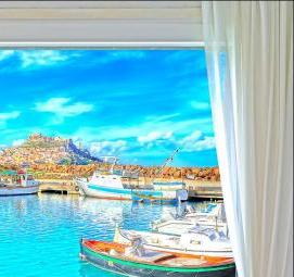 фотообои: окно с видом на море - вариант 3