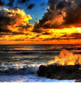 фотообои: закат на море - вариант 1