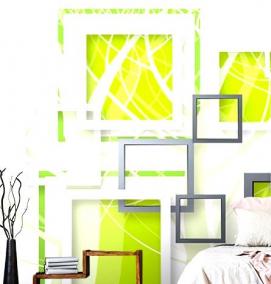 фотообои: зеленые объемные круги - тип 3