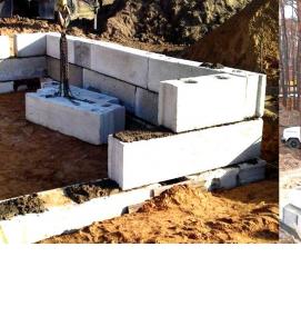 фундаментные блоки для бытовки - вариант 4