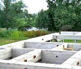 фундаментные блоки и плиты - вариант 1