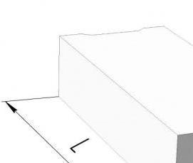 фундаментный блок 2400х500х600 мм - вариант 1