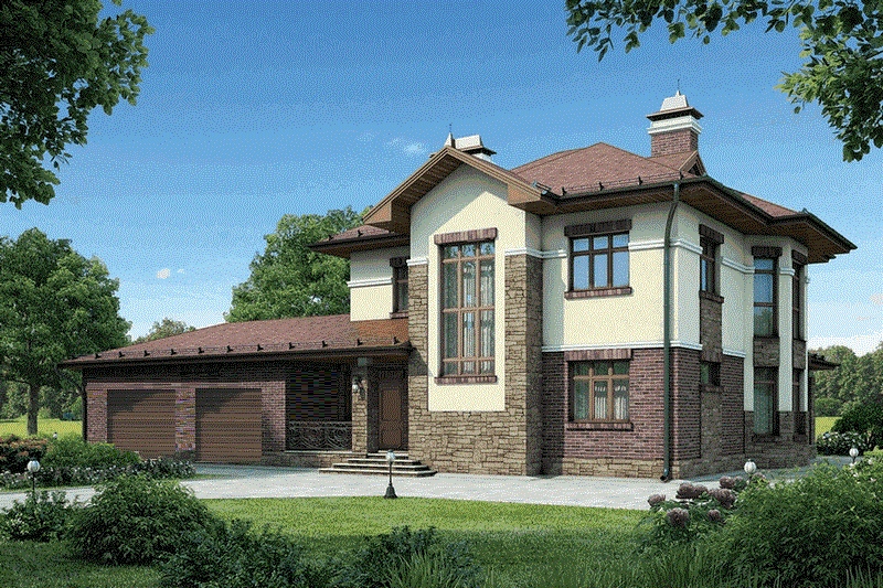 Газобетонные блоки с облицовкой - модель 4