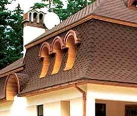 Гибкая черепица коричневая - вариант 1