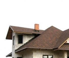 Гибкая черепица коричневая - вариант 4