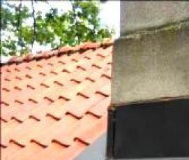 Гидроизоляция дымохода на крыше из профнастила - модель 3