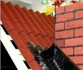 Гидроизоляция дымохода на крыше из профнастила - модель 2