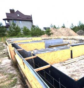 Гидроизоляция фундамента цокольного этажа - тип 1