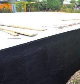 Гидроизоляция фундамента дома снаружи - тип 1