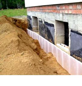 Гидроизоляция фундамента дома снаружи - тип 3