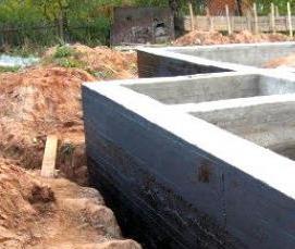 Гидроизоляция фундамента изнутри - модель 1