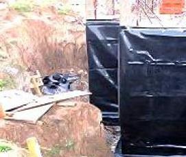 Гидроизоляция фундамента рулонными материалами - тип 1